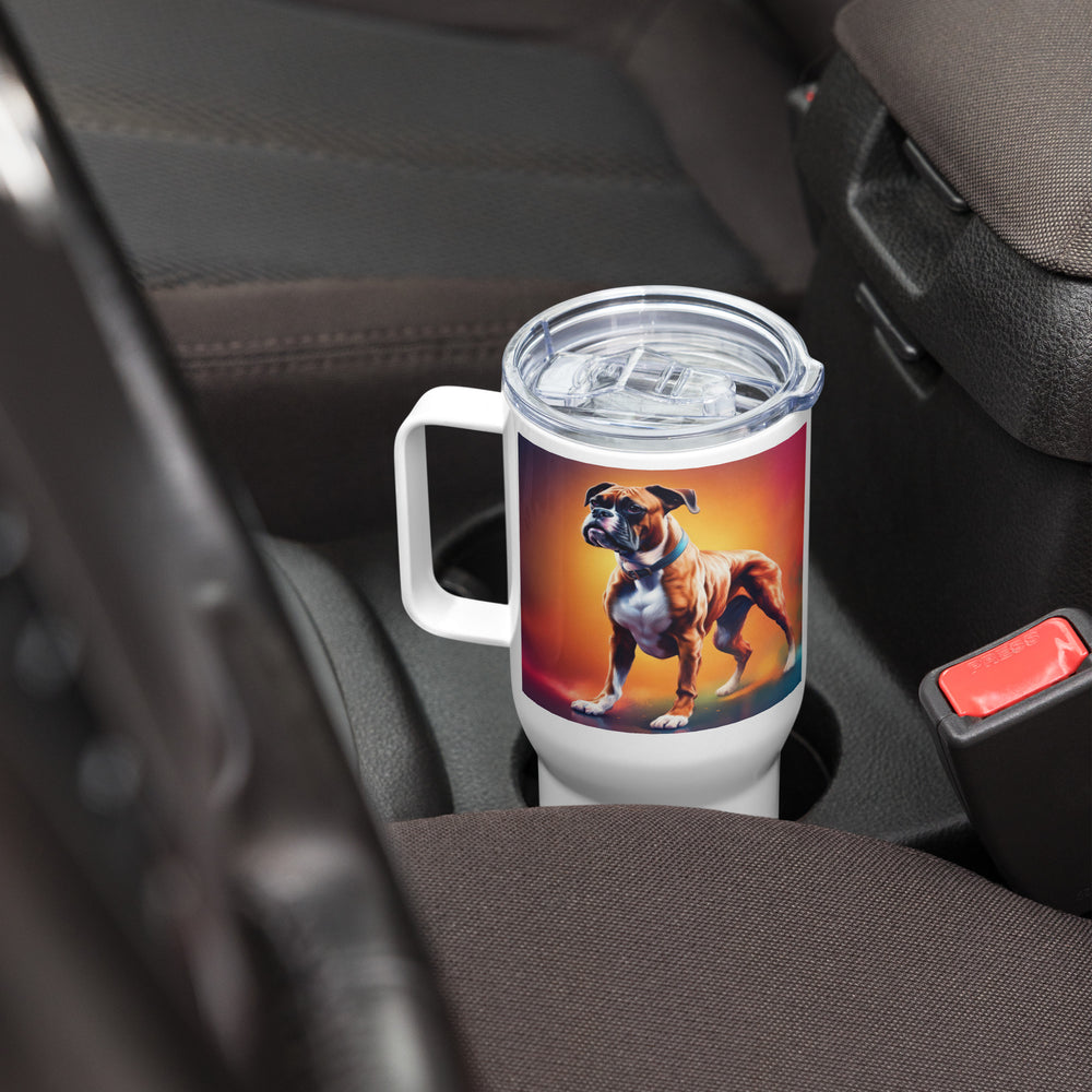 Boxer- Travel mug with a handle v5