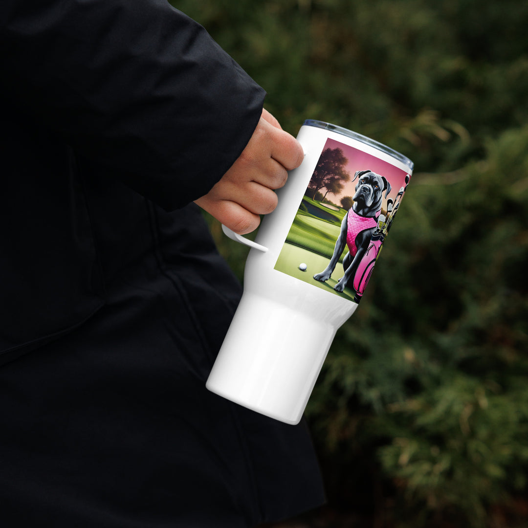 Cane Corso Golfer- Travel mug with a handle