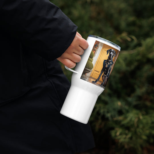 Great Dane- Travel mug with a handle v3
