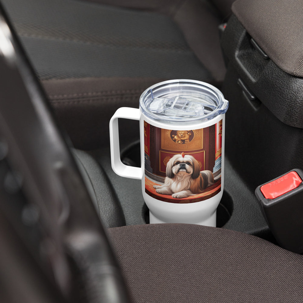 Shih Tzu- Travel mug with a handle