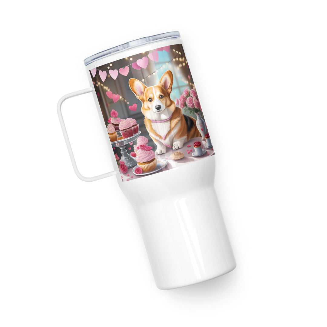 Pembroke Welsh Corgi Romantic- Travel mug with a handle