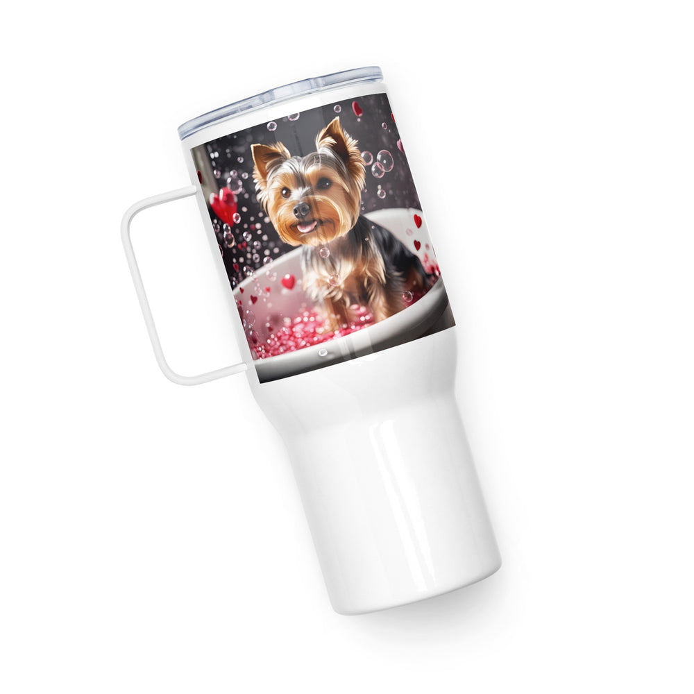 Yorkshire Terrier Romantic- Travel mug with a handle