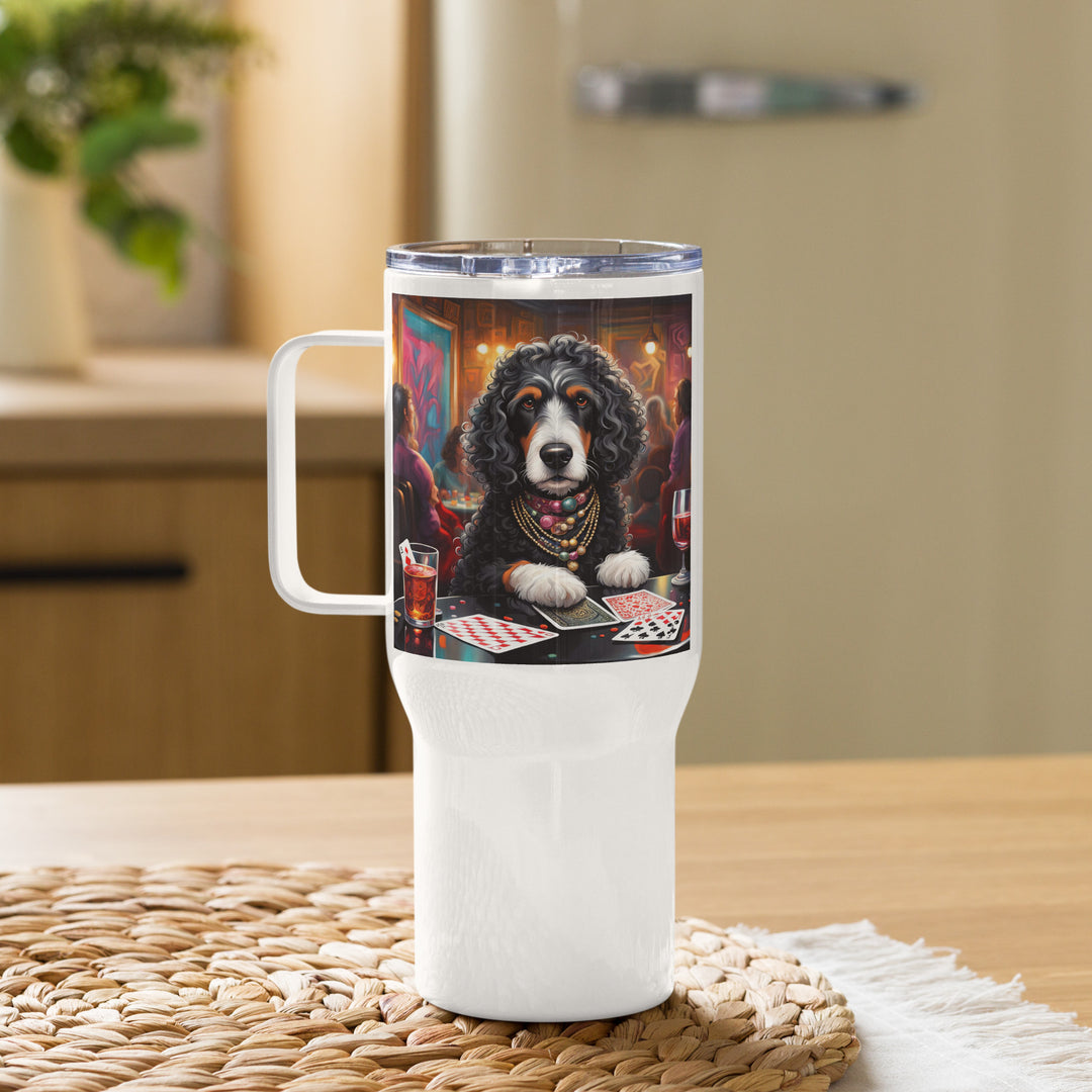 Bernedoodle General- Travel mug with a handle v2