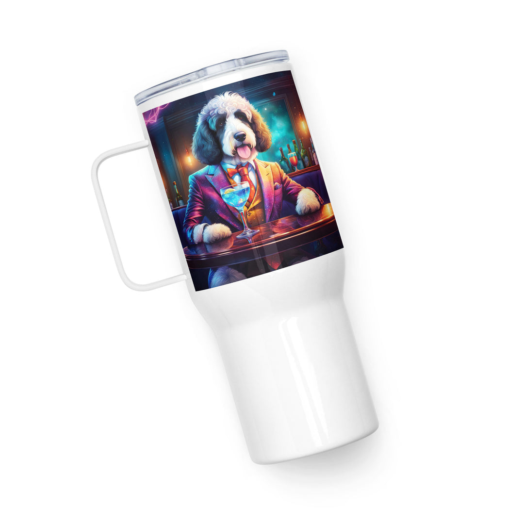 Bernedoodle General- Travel mug with a handle v3