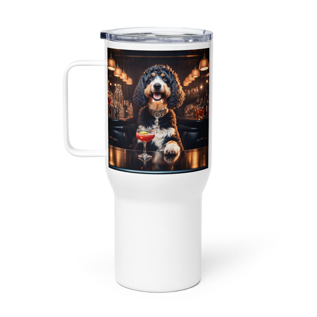 Bernedoodle General- Travel mug with a handle v15