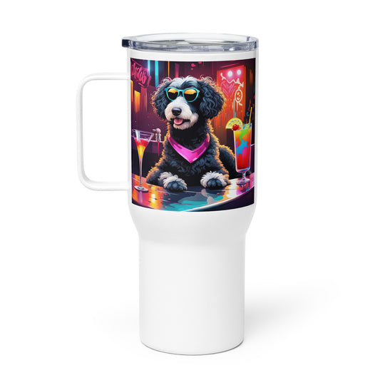 Bernedoodle General- Travel mug with a handle v17