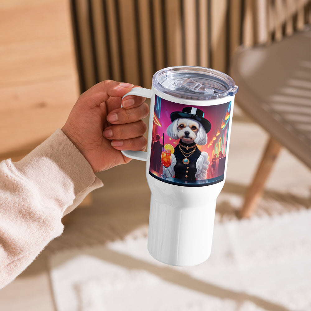 Cavachon- Travel mug with a handle v12