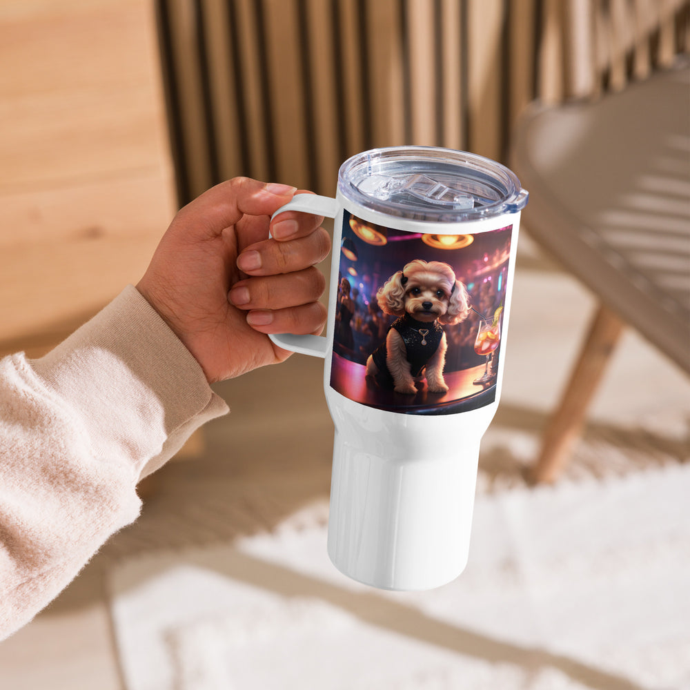 Cavapoo General- Travel mug with a handle v19