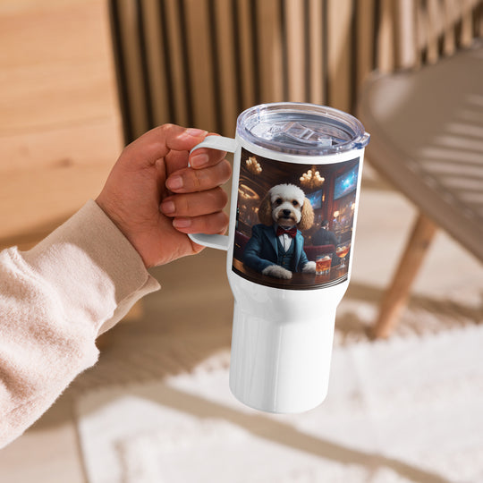 Cavapoo General- Travel mug with a handle v28