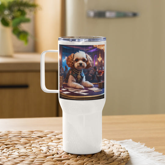 Cavapoo General- Travel mug with a handle v29