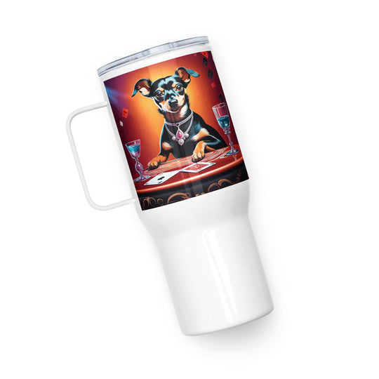 Chiweenie General- Travel mug with a handle v4