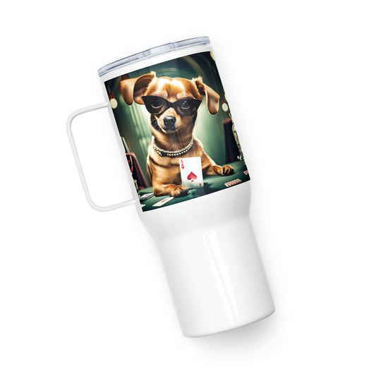 Chiweenie General- Travel mug with a handle v5