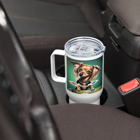 Chiweenie General- Travel mug with a handle v10