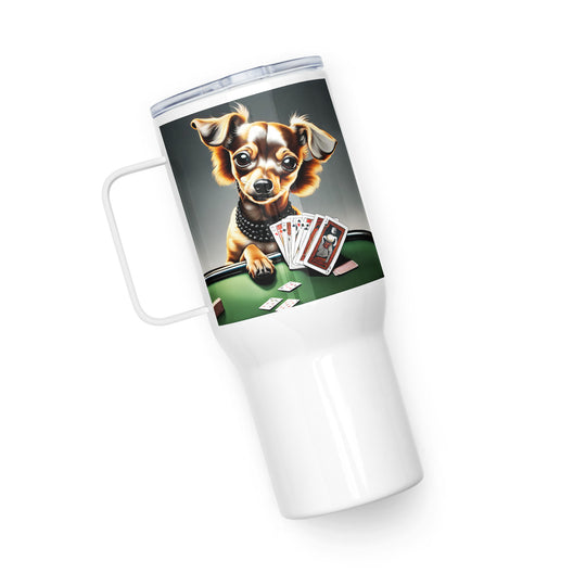 Chiweenie General- Travel mug with a handle v11