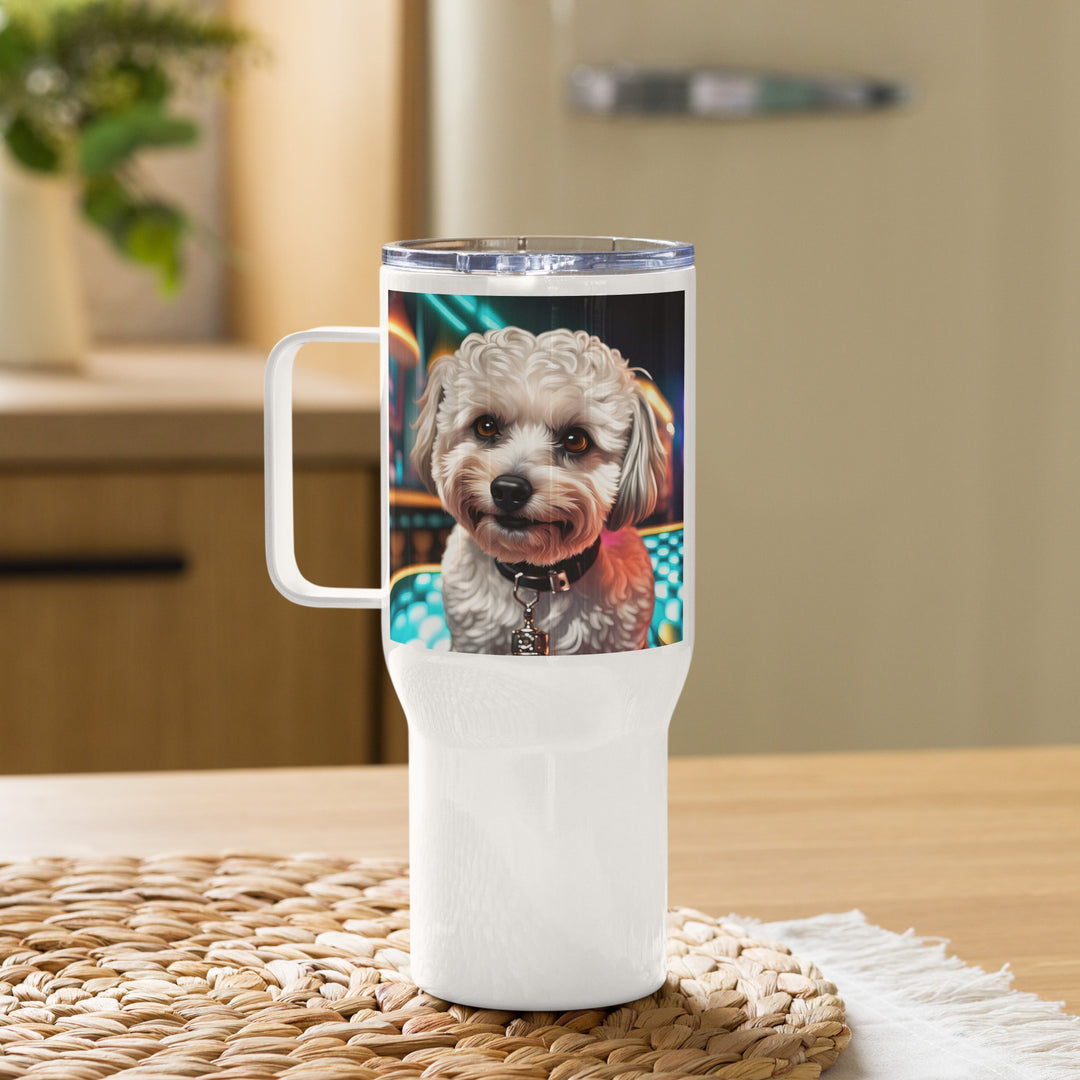 Maltipoo General- Travel mug with a handle v4