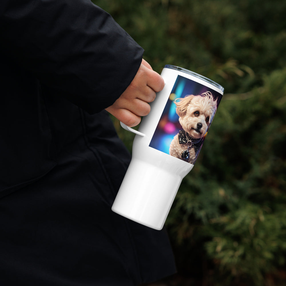 Maltipoo General- Travel mug with a handle v11