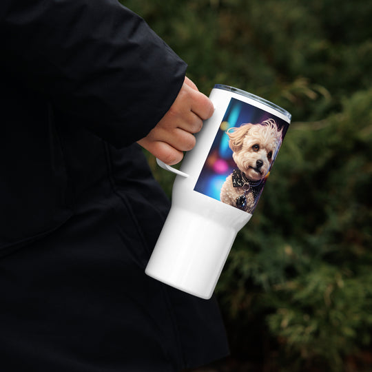 Maltipoo General- Travel mug with a handle v11