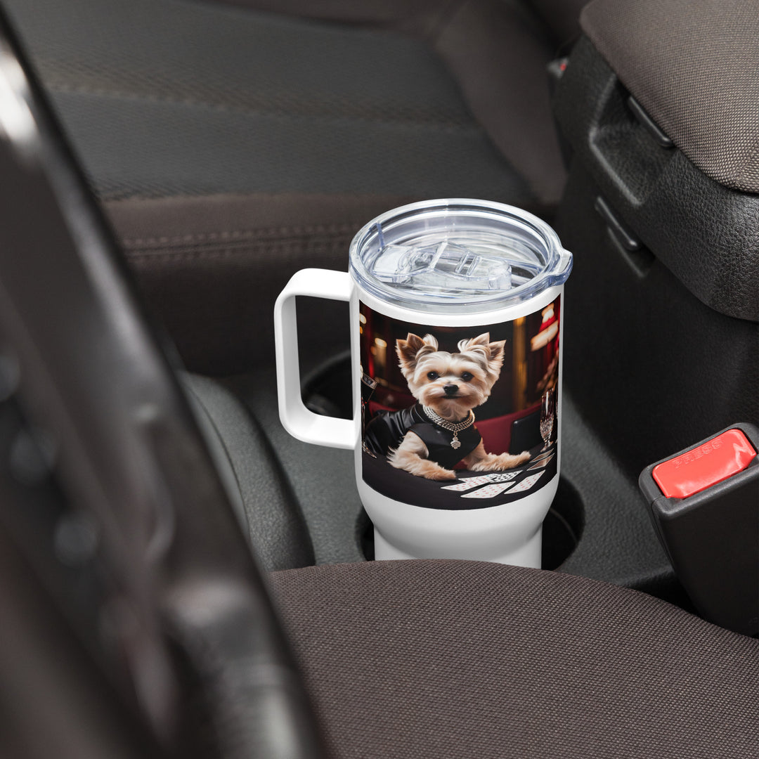 Morkie General- Travel mug with a handle v4