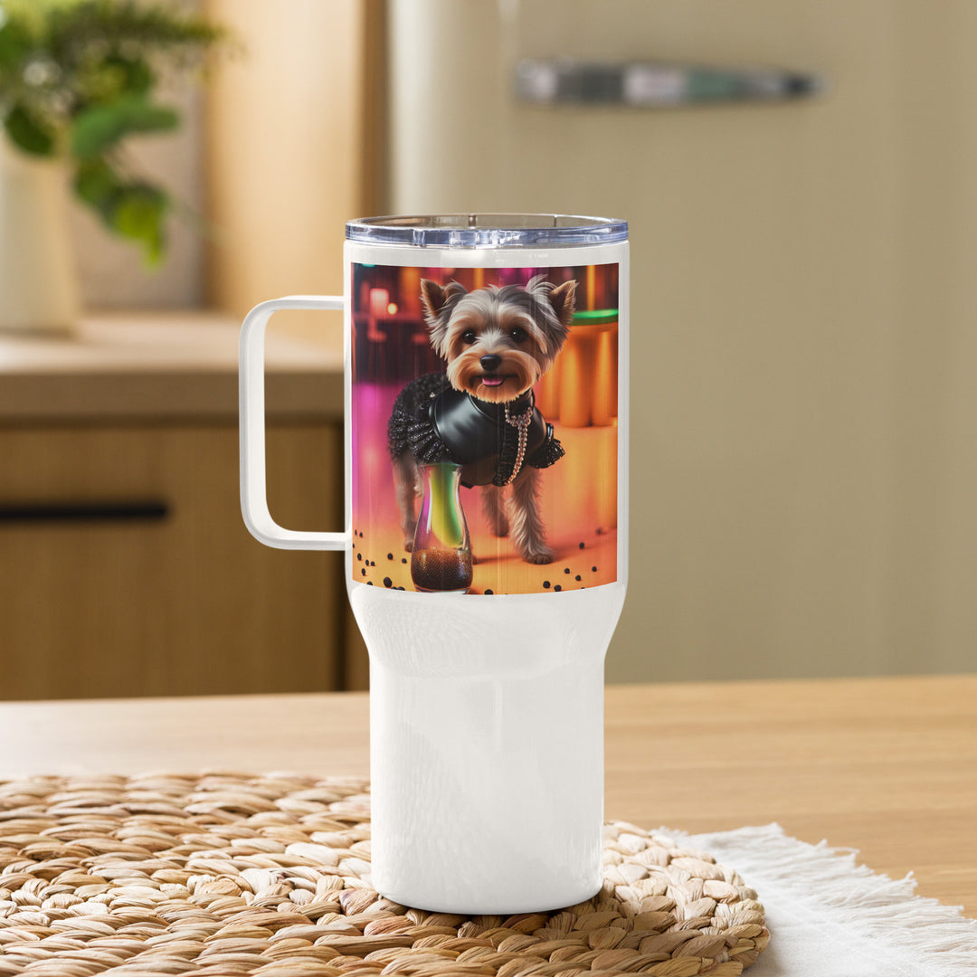 Yorkipoo General- Travel mug with a handle v5