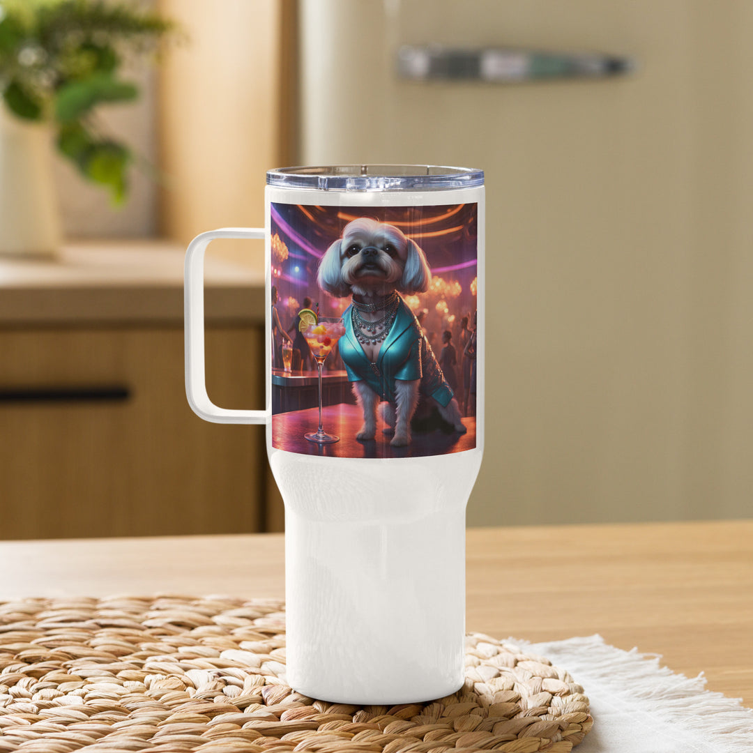 Pugapoo General- Travel mug with a handle v2