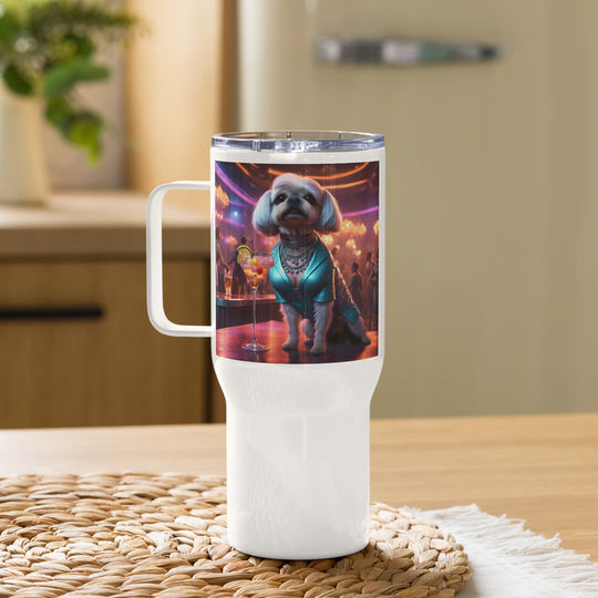 Pugapoo General- Travel mug with a handle v2