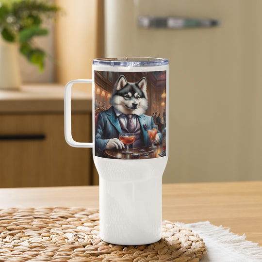 Pomsky General- Travel mug with a handle v8