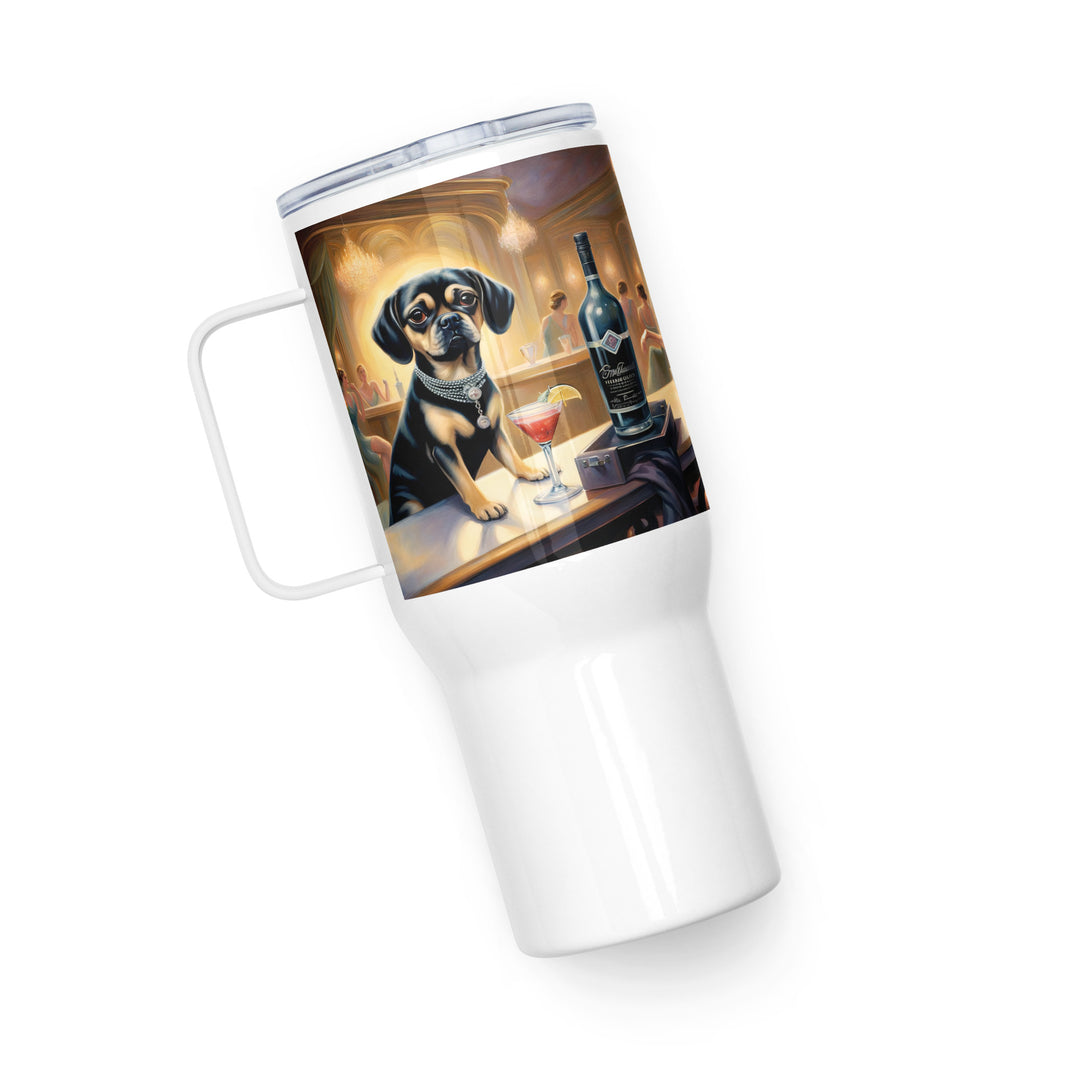 Puggle General- Travel mug with a handle v5