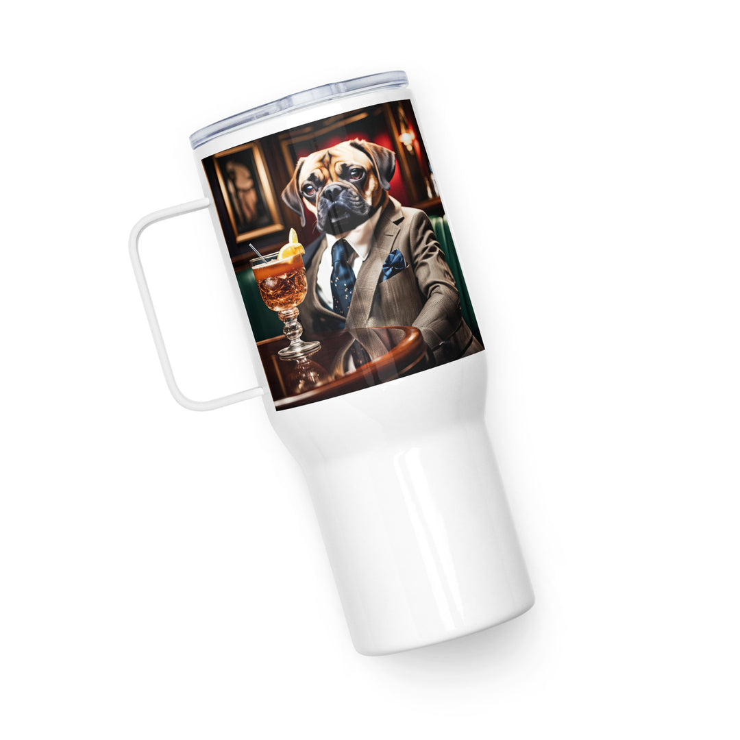 Puggle General- Travel mug with a handle v14