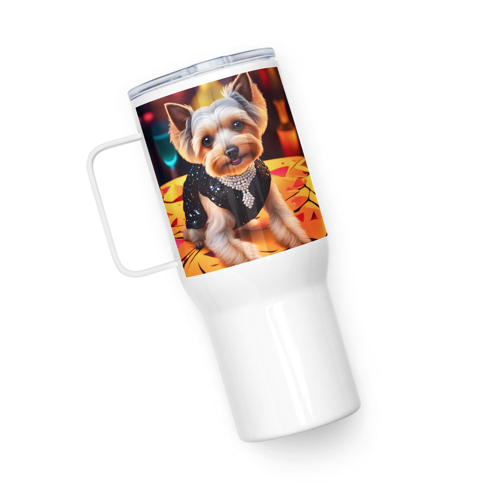 Yorkipoo General- Travel mug with a handle v6