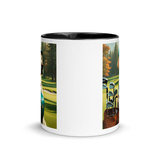 Mug with Color Inside-Labrador Retriever Golfer  V7