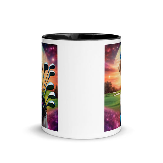 Mug with Color Inside-Labrador Retriever Golfer V8