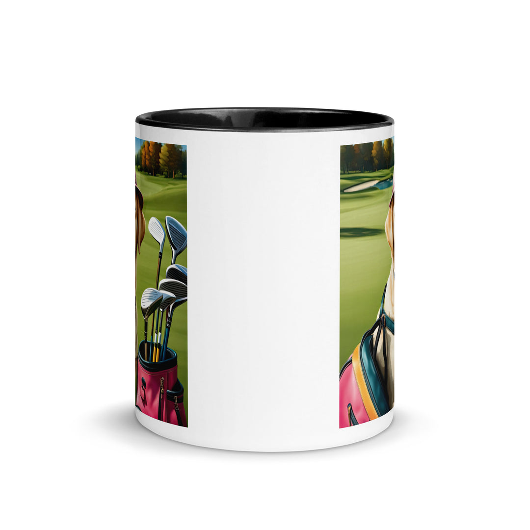 Mug with Color Inside-Labrador Retriever Golfer V10