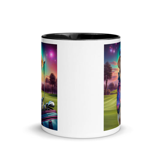 Mug with Color Inside-Labrador Retriever Golfer V13