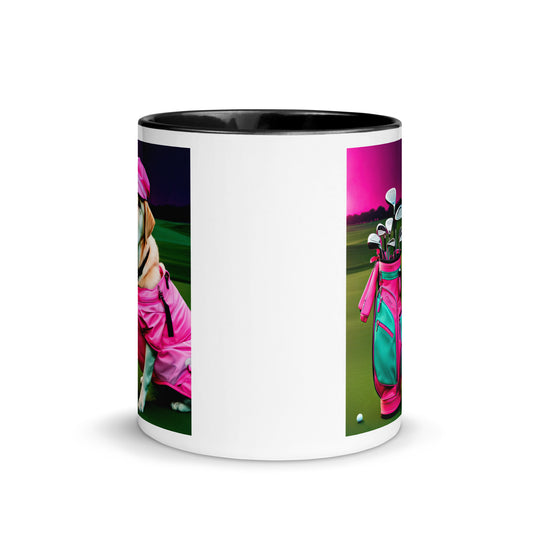 Mug with Color Inside-Labrador Retriever Golfer V16