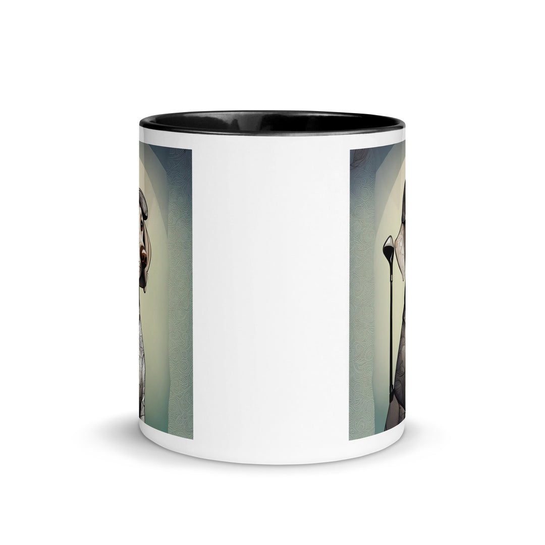 Mug with Color Inside-Labrador Retriever Golfer V17