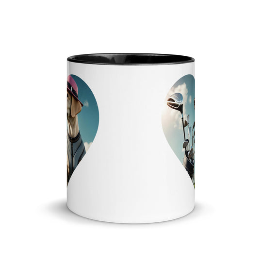 Mug with Color Inside-Labrador Retriever Golfer V23