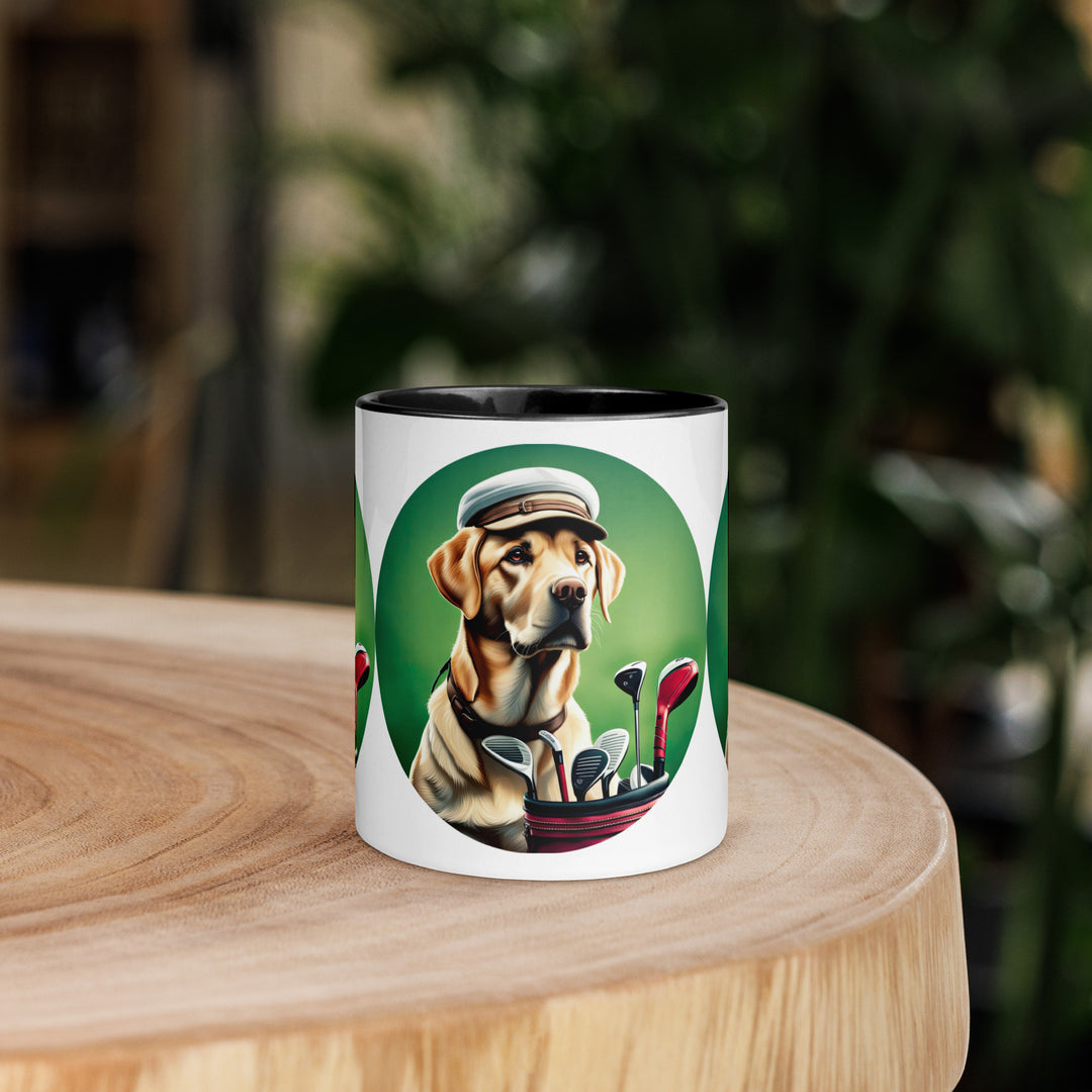 Mug with Color Inside-Labrador Retriever Golfer V25