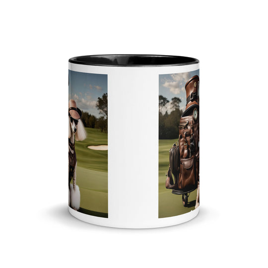 Poodle Golfer- Mug with Color Inside v6