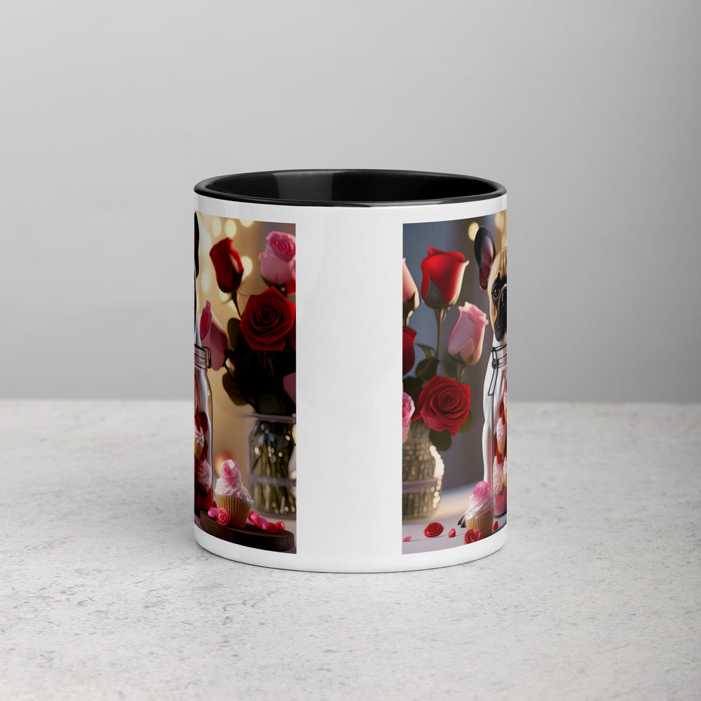 French Bulldog Romantic- Mug with Color Inside v2