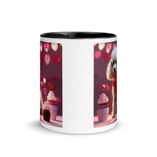 Poodle Romantic- Mug with Color Inside v3