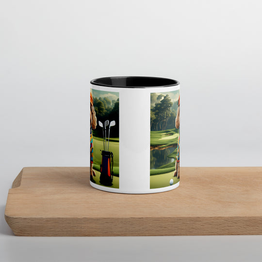 Cockapoo Golfer- Mug with Color Inside v2