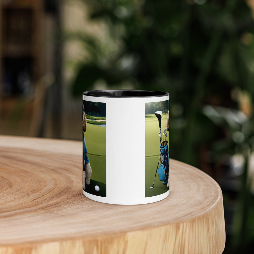 Cockapoo Golfer- Mug with Color Inside v4