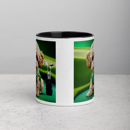 Maltipoo Golfer- Mug with Color Inside v7