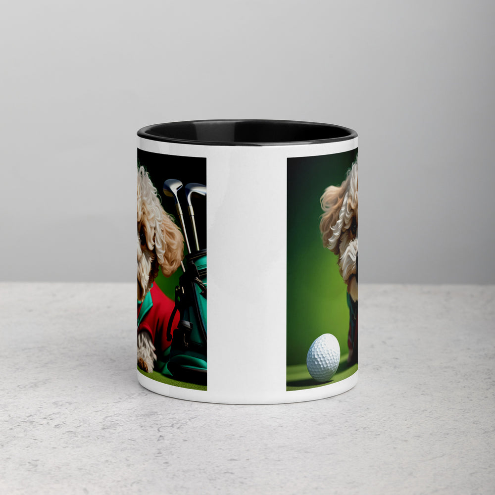 Maltipoo Golfer- Mug with Color Inside v9