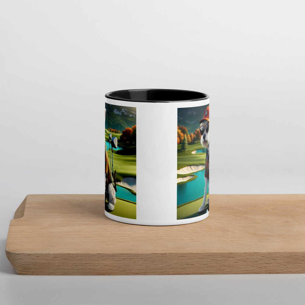 Pekapoo Golfer- Mug with Color Inside v13