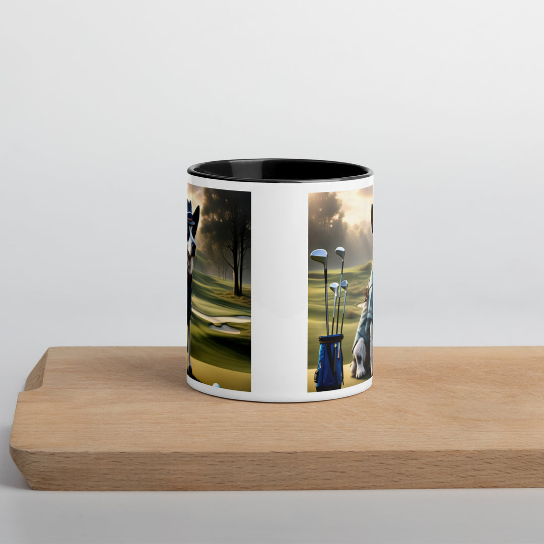 Texas Heeler Golfer- Mug with Color Inside v8