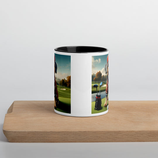 Yorkipoo Golfer- Mug with Color Inside v2