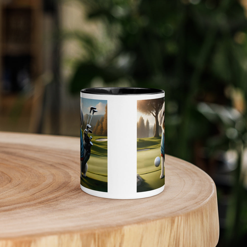 Pugapoo Golfer- Mug with Color Inside v4