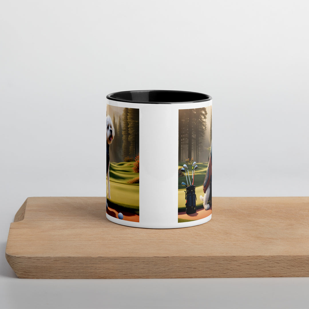 Pugapoo Golfer- Mug with Color Inside v8