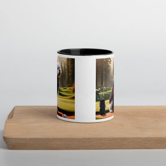 Pugapoo Golfer- Mug with Color Inside v8